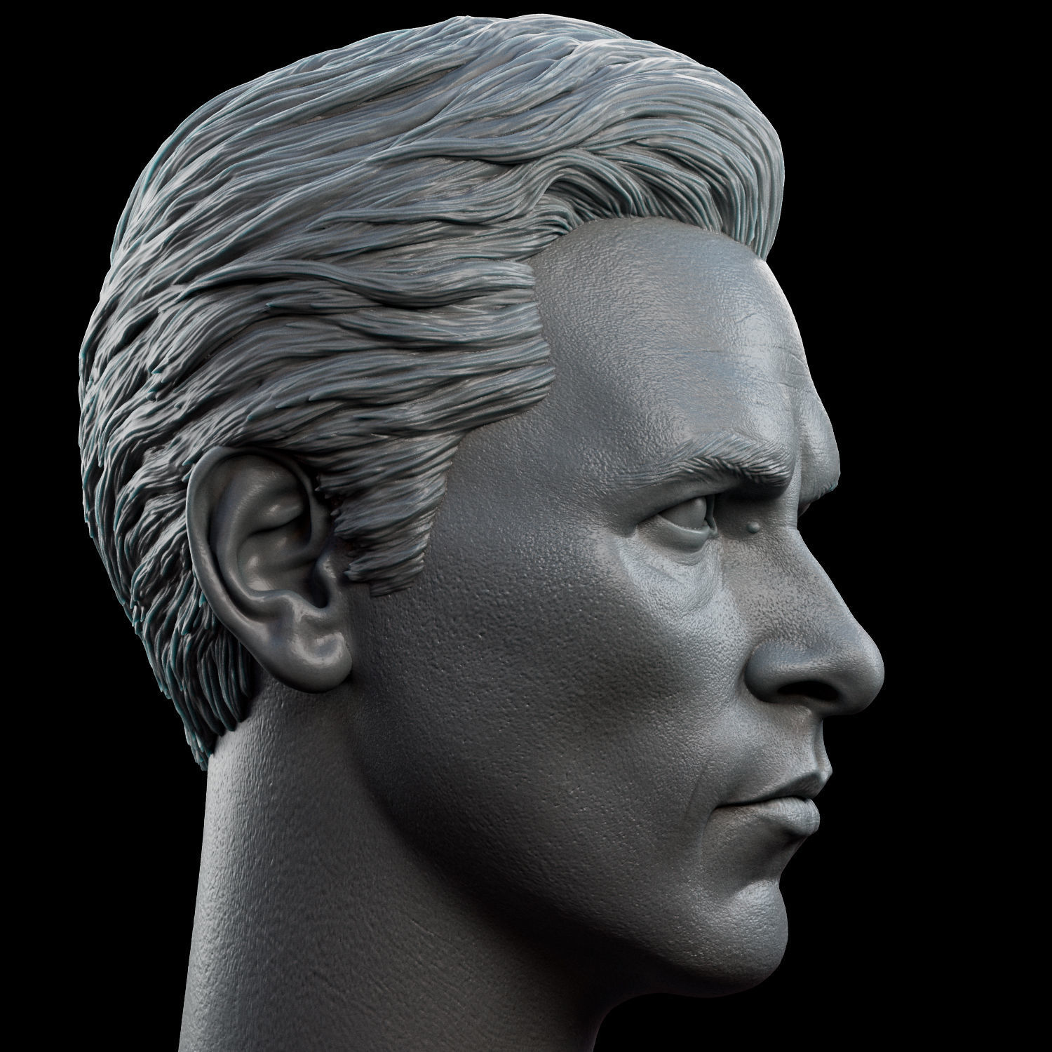 Christian Bale- Bruce Wayne Head 3D print model_2