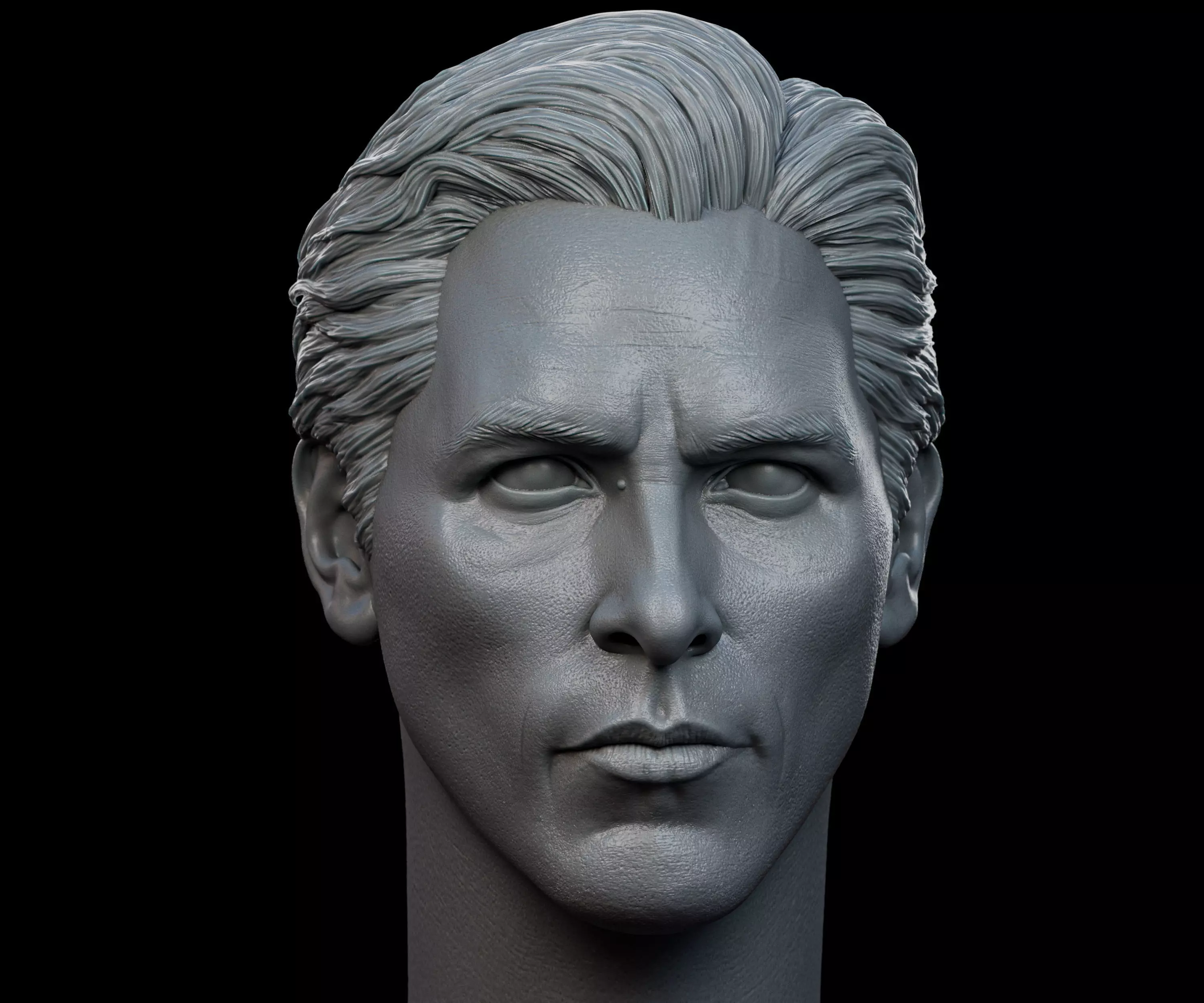 Christian Bale- Bruce Wayne Head 3D print model_0