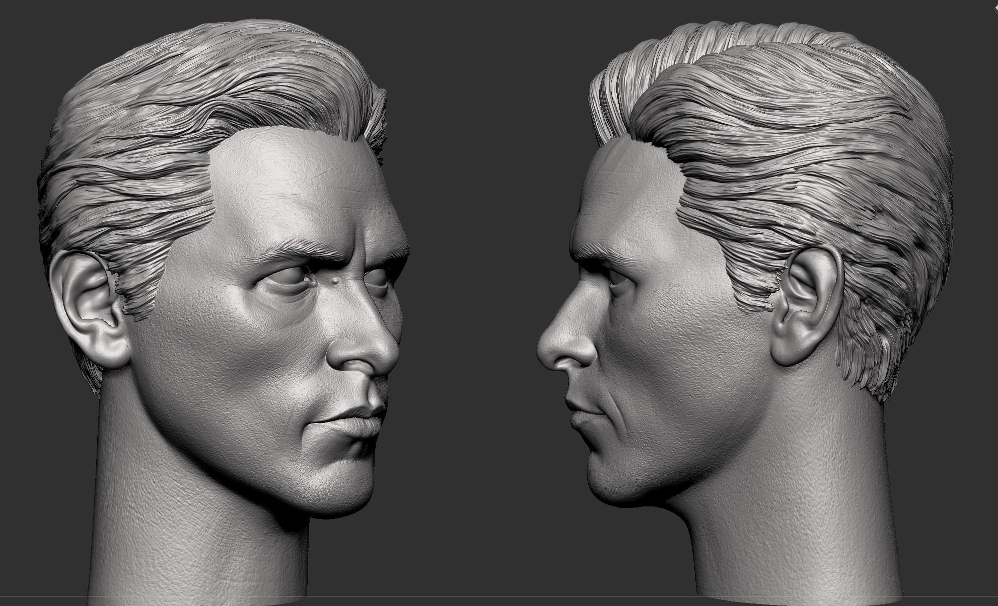 Christian Bale- Bruce Wayne Head 3D print model_4