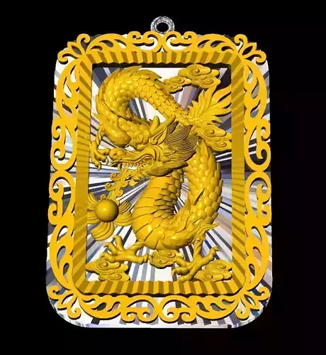 Dragon china style pendant Reliefs 23