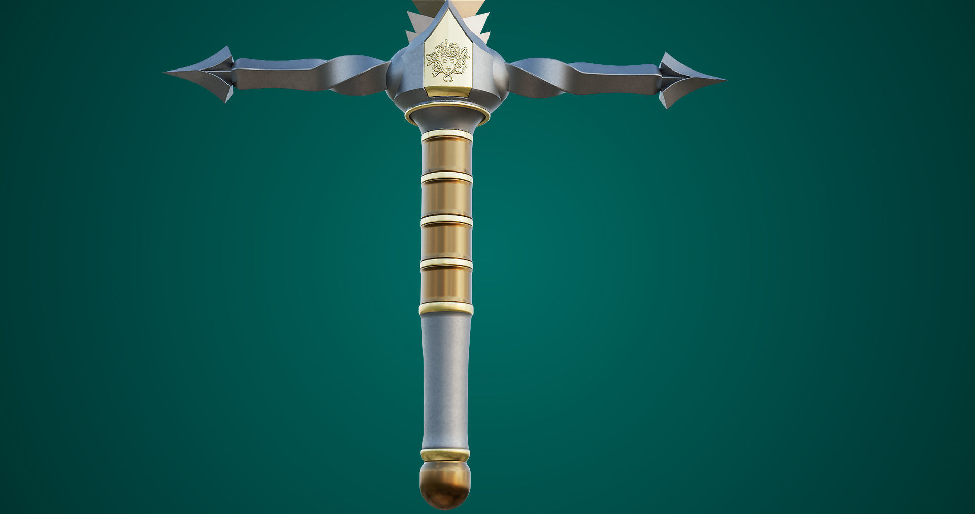 Fantasy Sword 06 Game-Ready PBR Unity UE V-Ray Textures Included Low-poly 3D model_16