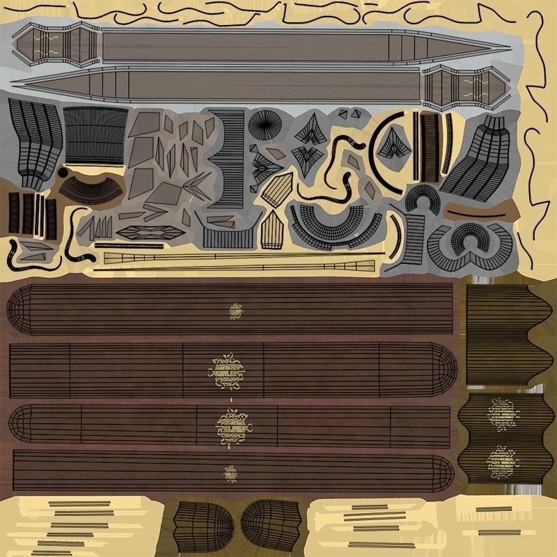 Fantasy Sword 06 Game-Ready PBR Unity UE V-Ray Textures Included Low-poly 3D model_37