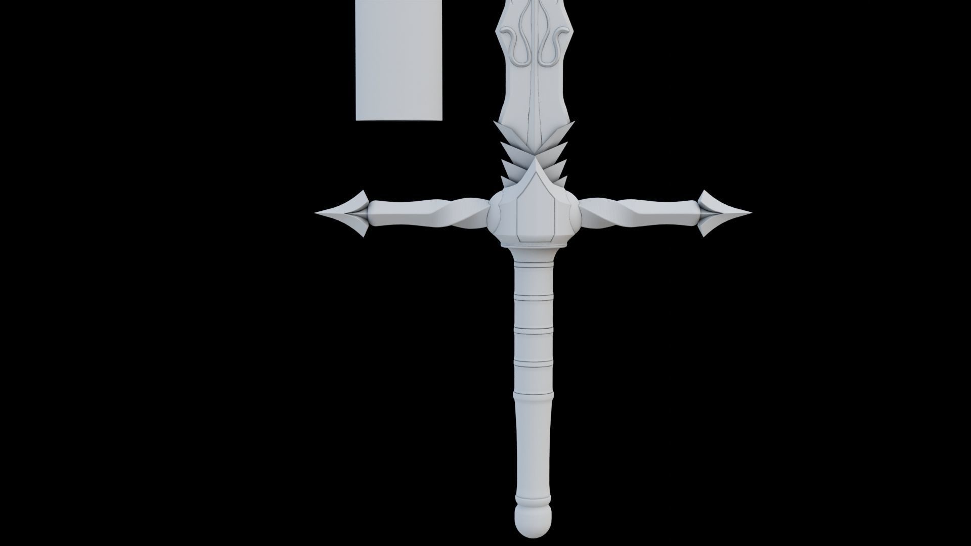 Fantasy Sword 06 Game-Ready PBR Unity UE V-Ray Textures Included Low-poly 3D model_31