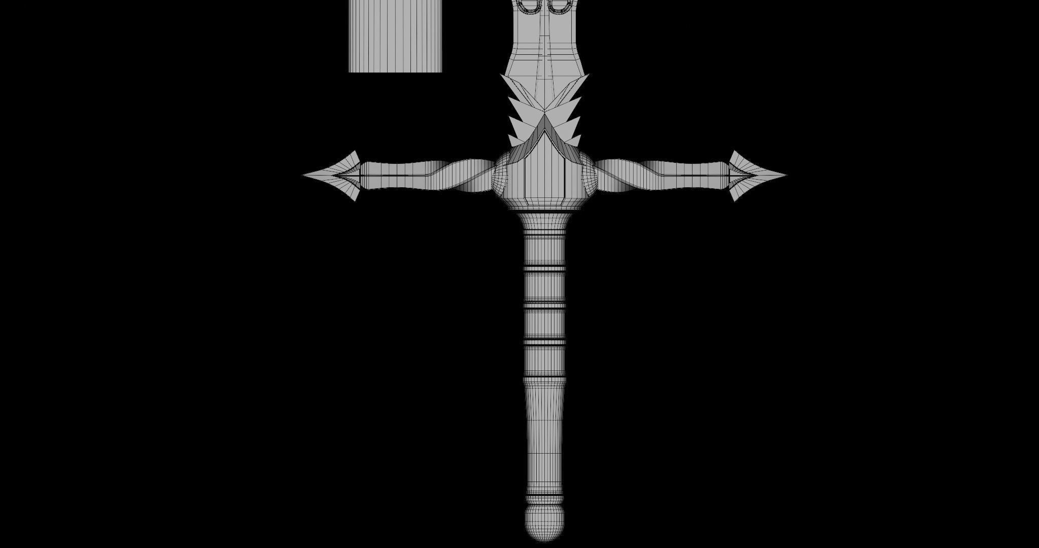 Fantasy Sword 06 Game-Ready PBR Unity UE V-Ray Textures Included Low-poly 3D model_32