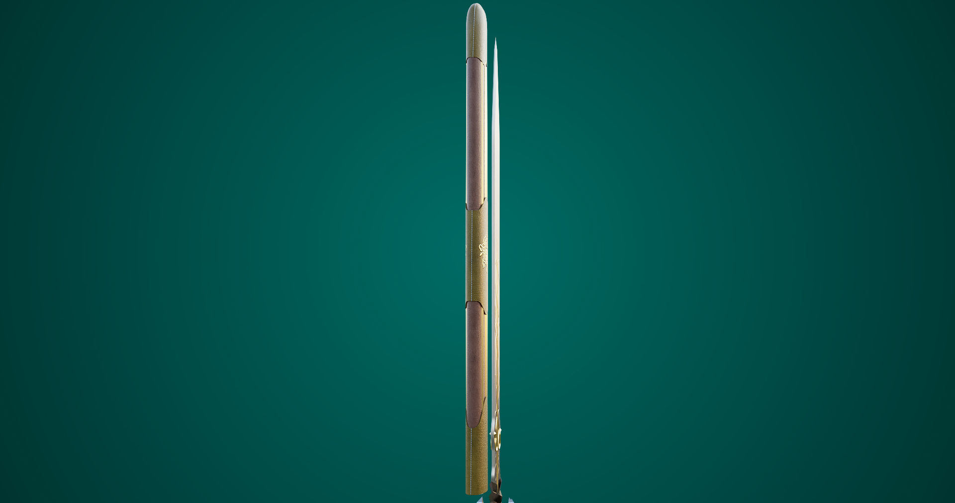 Fantasy Sword 06 Game-Ready PBR Unity UE V-Ray Textures Included Low-poly 3D model_14