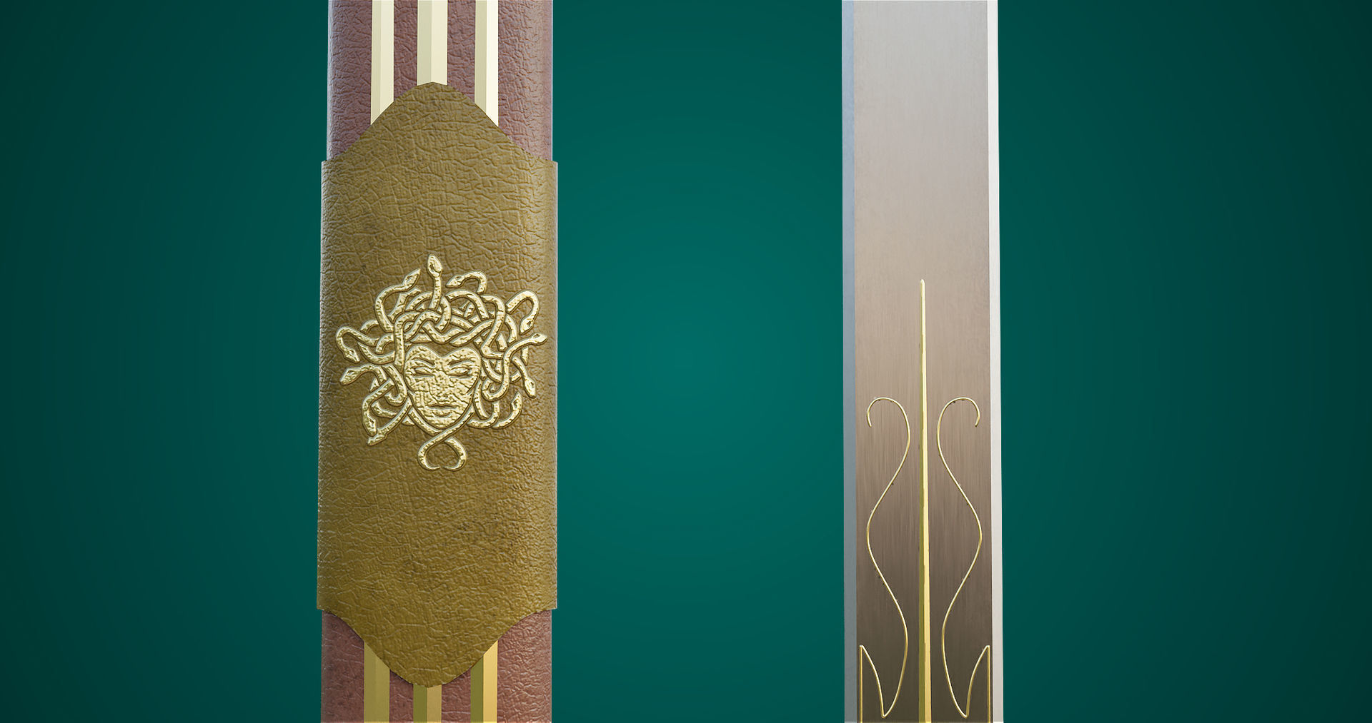 Fantasy Sword 06 Game-Ready PBR Unity UE V-Ray Textures Included Low-poly 3D model_25