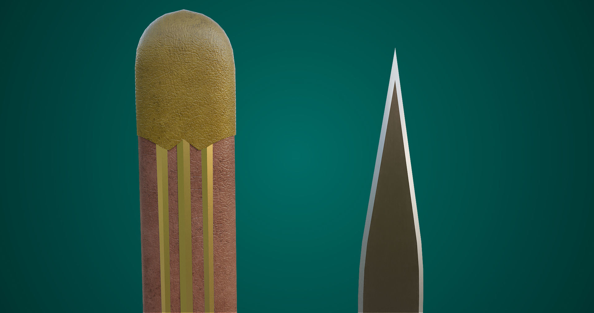Fantasy Sword 06 Game-Ready PBR Unity UE V-Ray Textures Included Low-poly 3D model_19