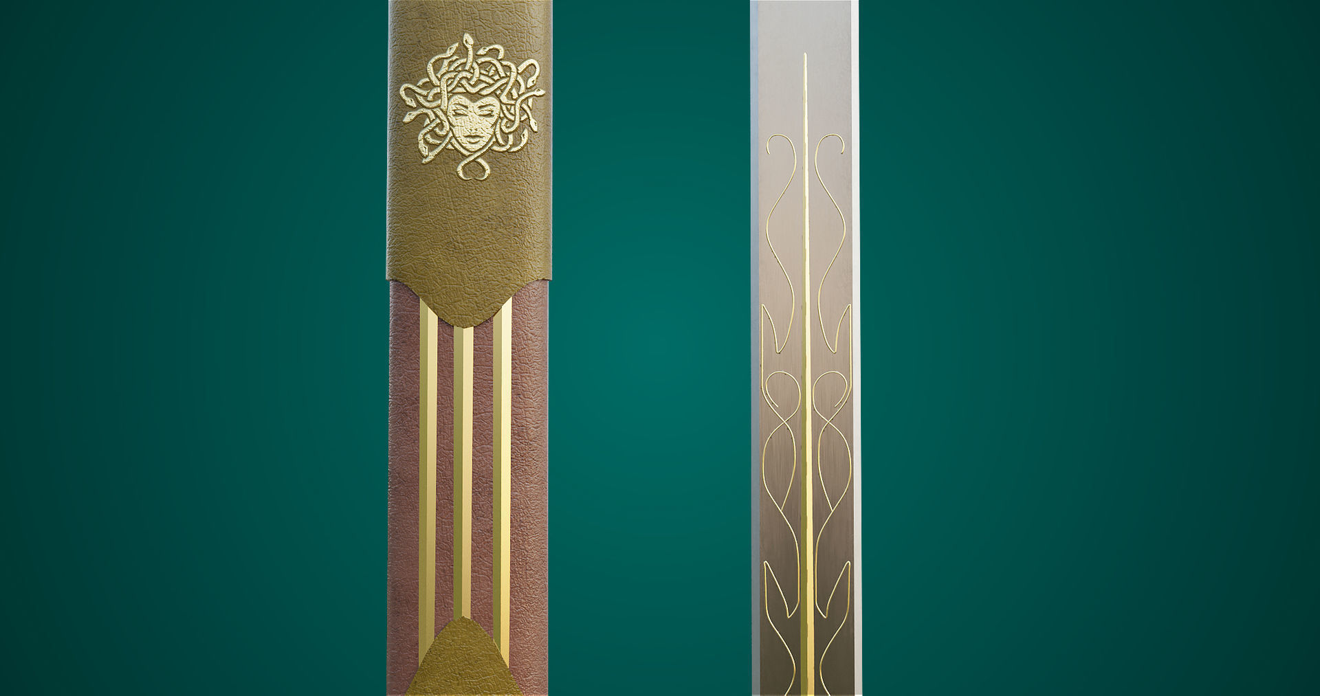 Fantasy Sword 06 Game-Ready PBR Unity UE V-Ray Textures Included Low-poly 3D model_20