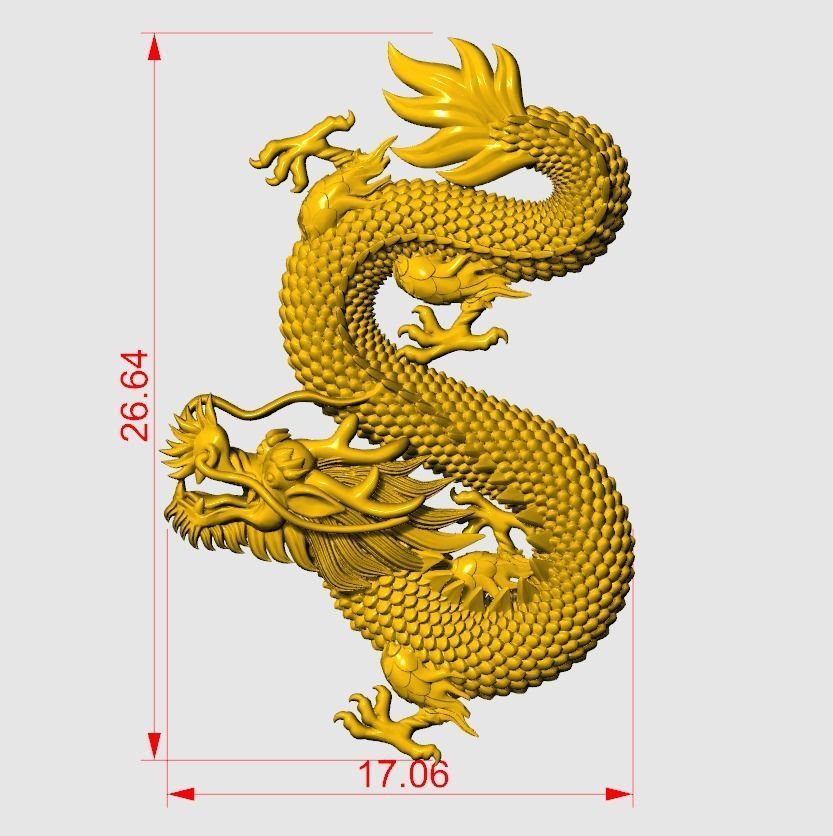   China dragon 2 3D print model_2