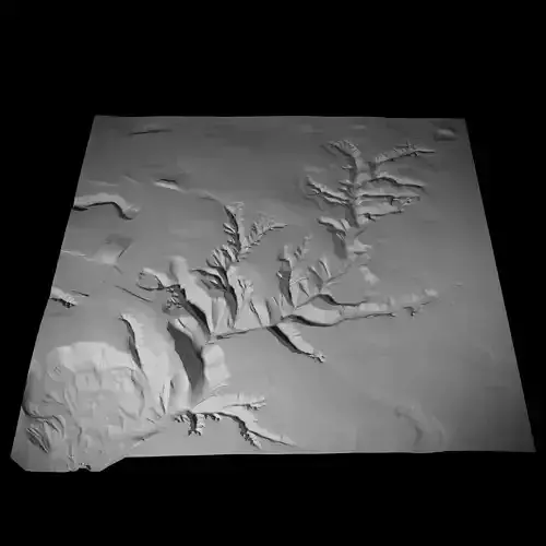 Relief mountain range Free 3D model