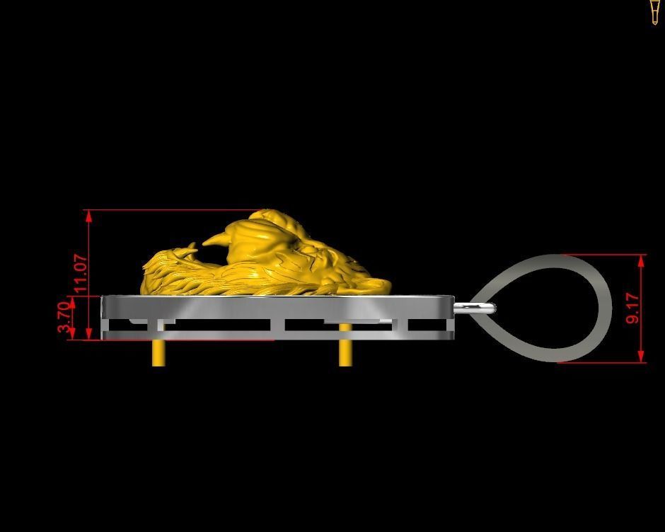 Jewelry Pendant Tiger  3D print model_6