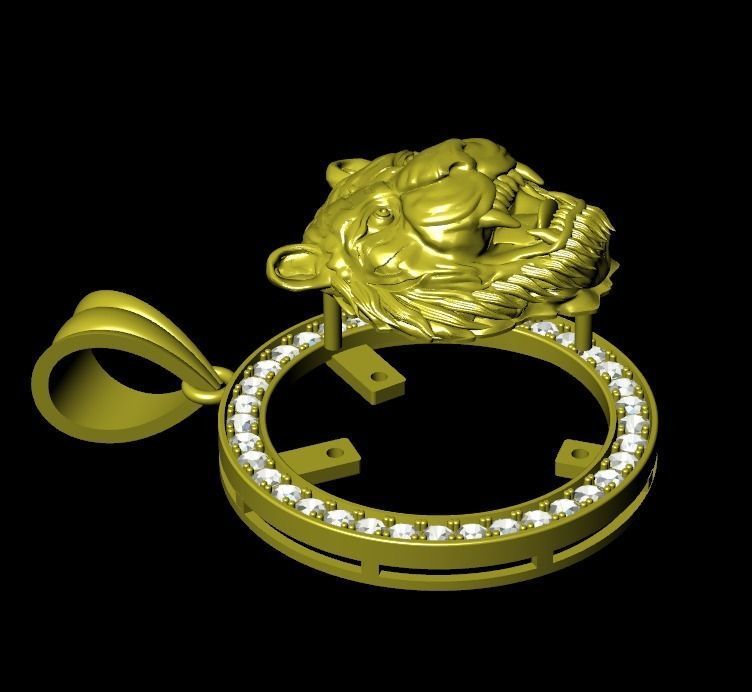Jewelry Pendant Tiger  3D print model_3