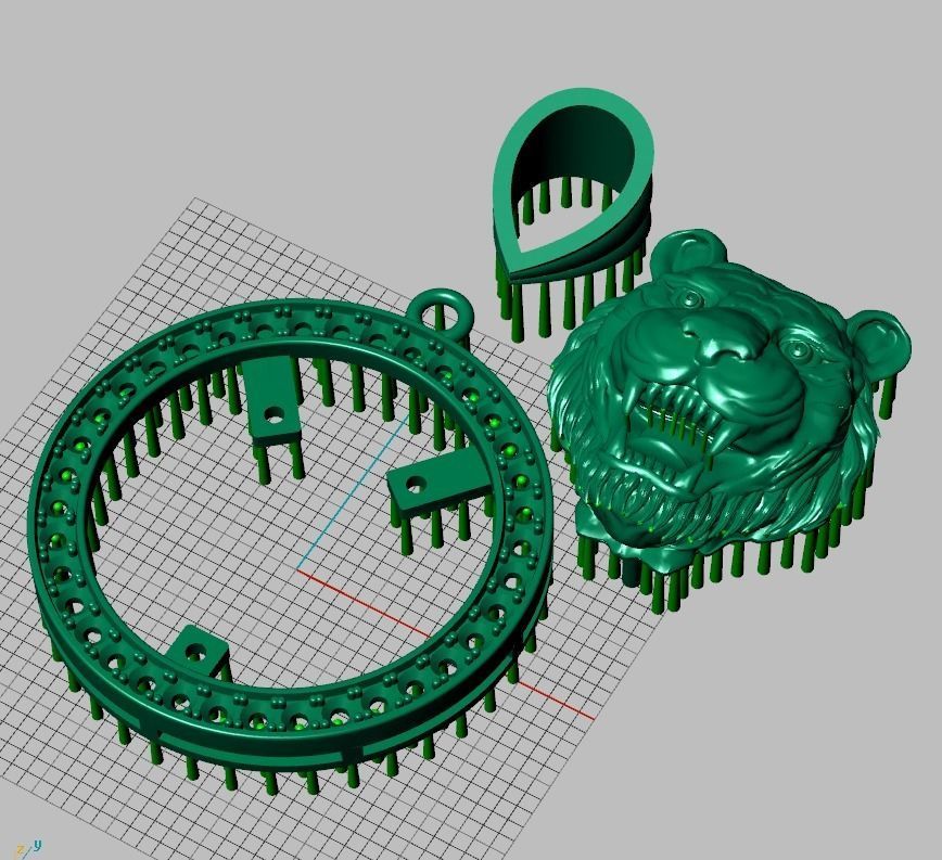 Jewelry Pendant Tiger  3D print model_9