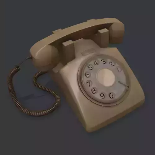 vintage phone Pbr 3D model