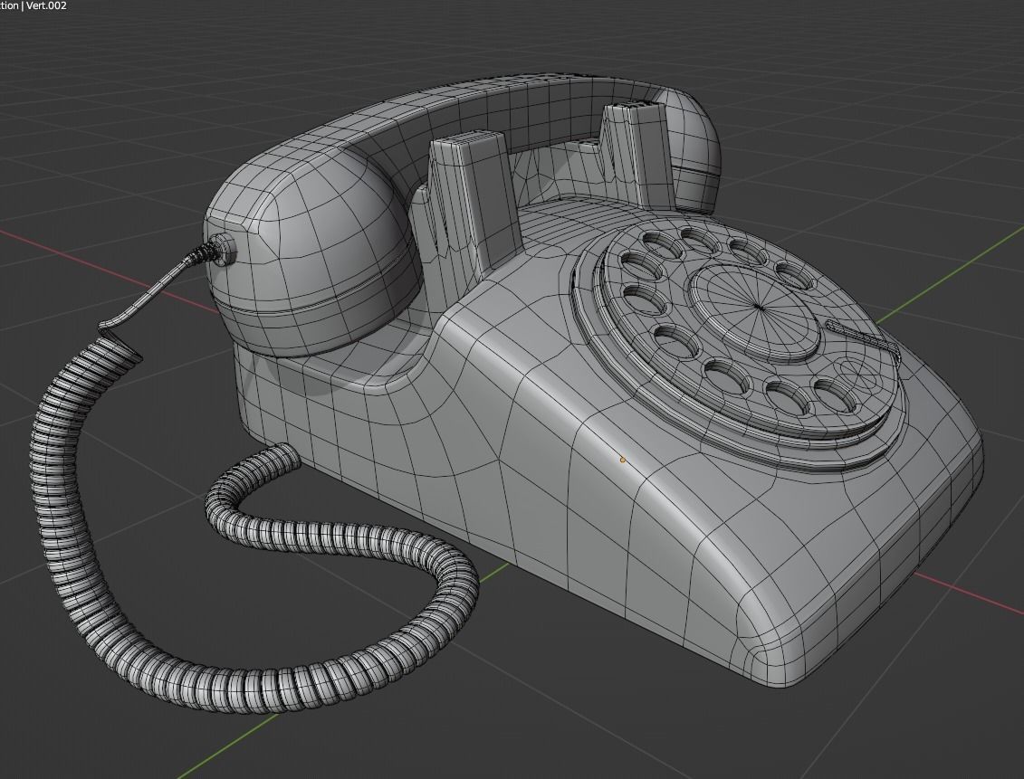 vintage phone Pbr 3D model_10