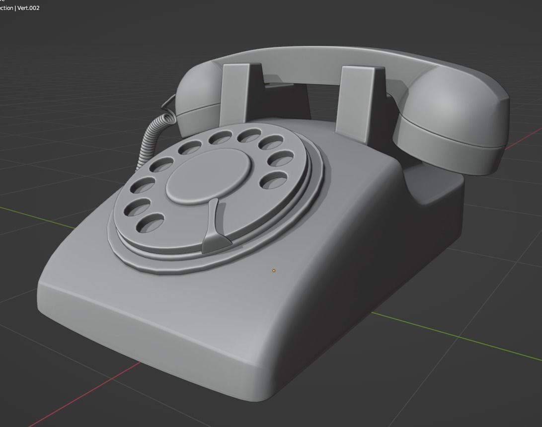 vintage phone Pbr 3D model_8