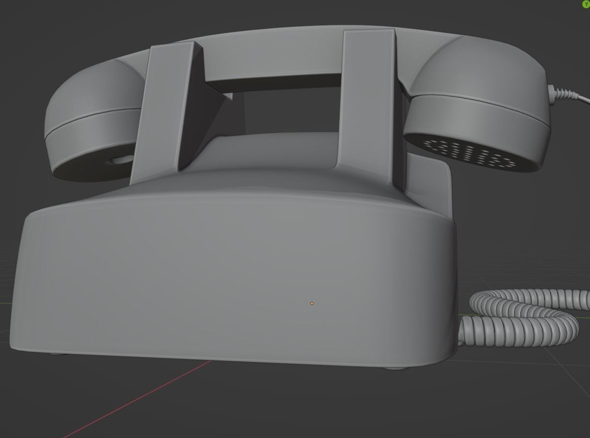 vintage phone Pbr 3D model_7