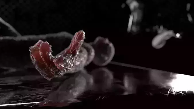 HUMAN dead animal lying on table