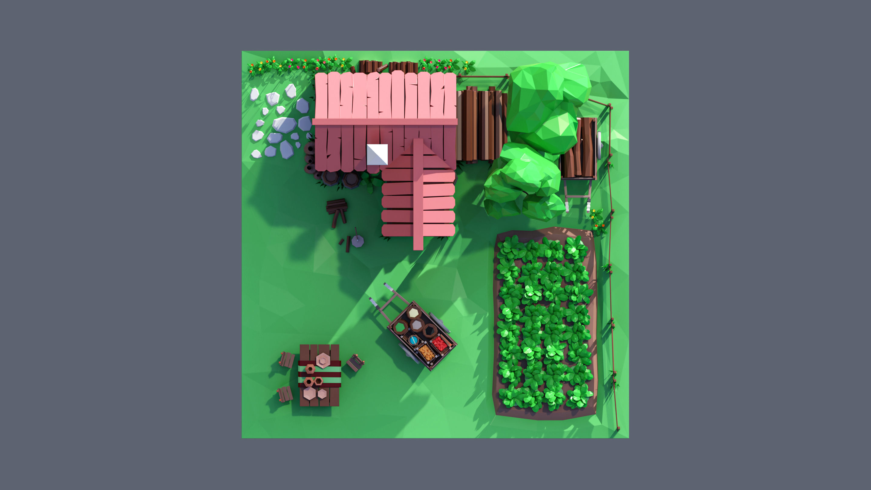 land 70A Low-poly 3D model_4