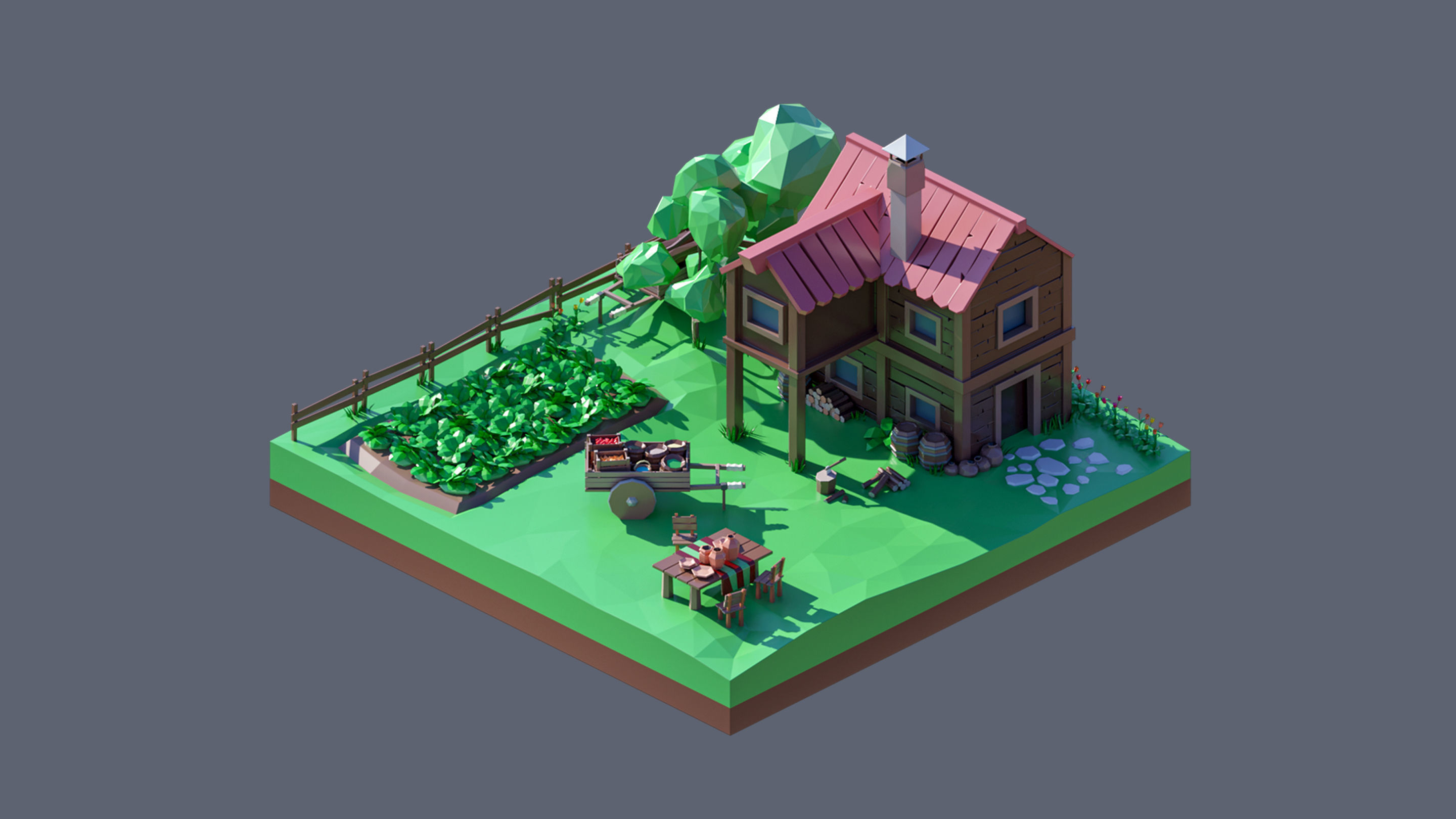 land 70A Low-poly 3D model_2