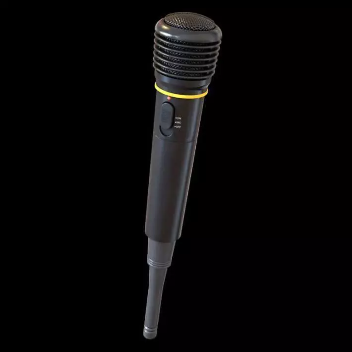Cordless Microphone 3D model_0