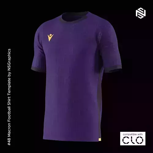 Macron Football Shirt for CLO3D-Marvelous Designer