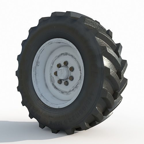 Tractor wheel Rim Tire 3D model