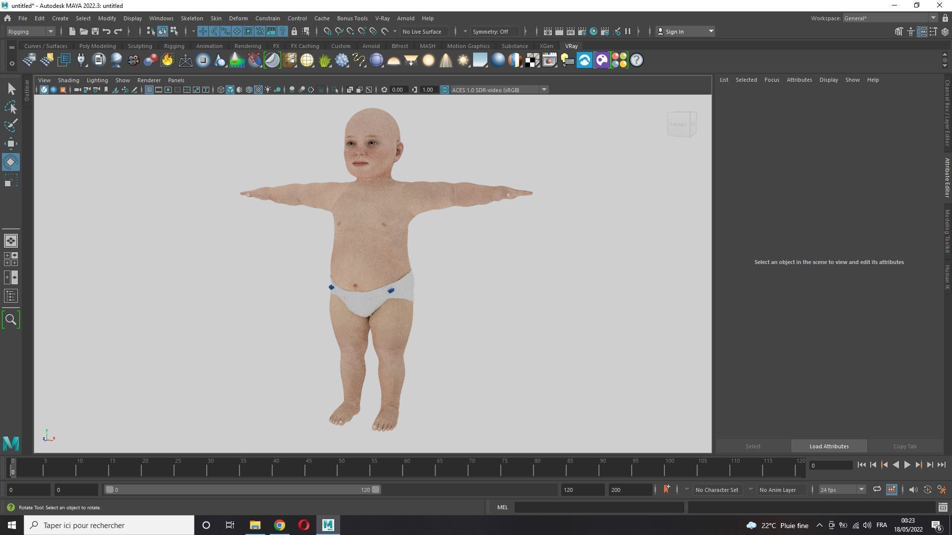 Baby girl Rigged Low-poly 3D model_15