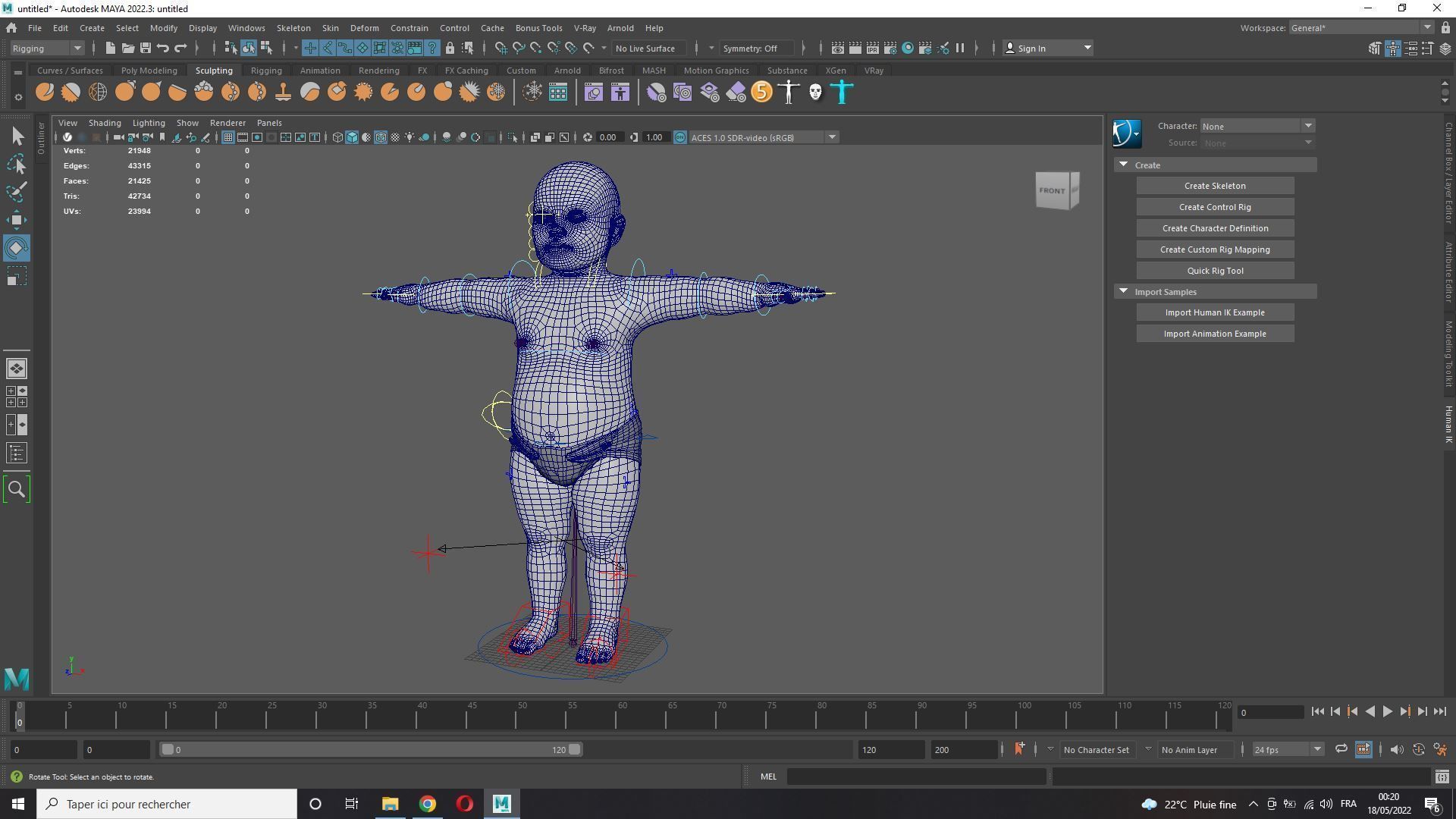 Baby girl Rigged Low-poly 3D model_13