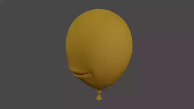 A 3D Cartoon Character of Balloon