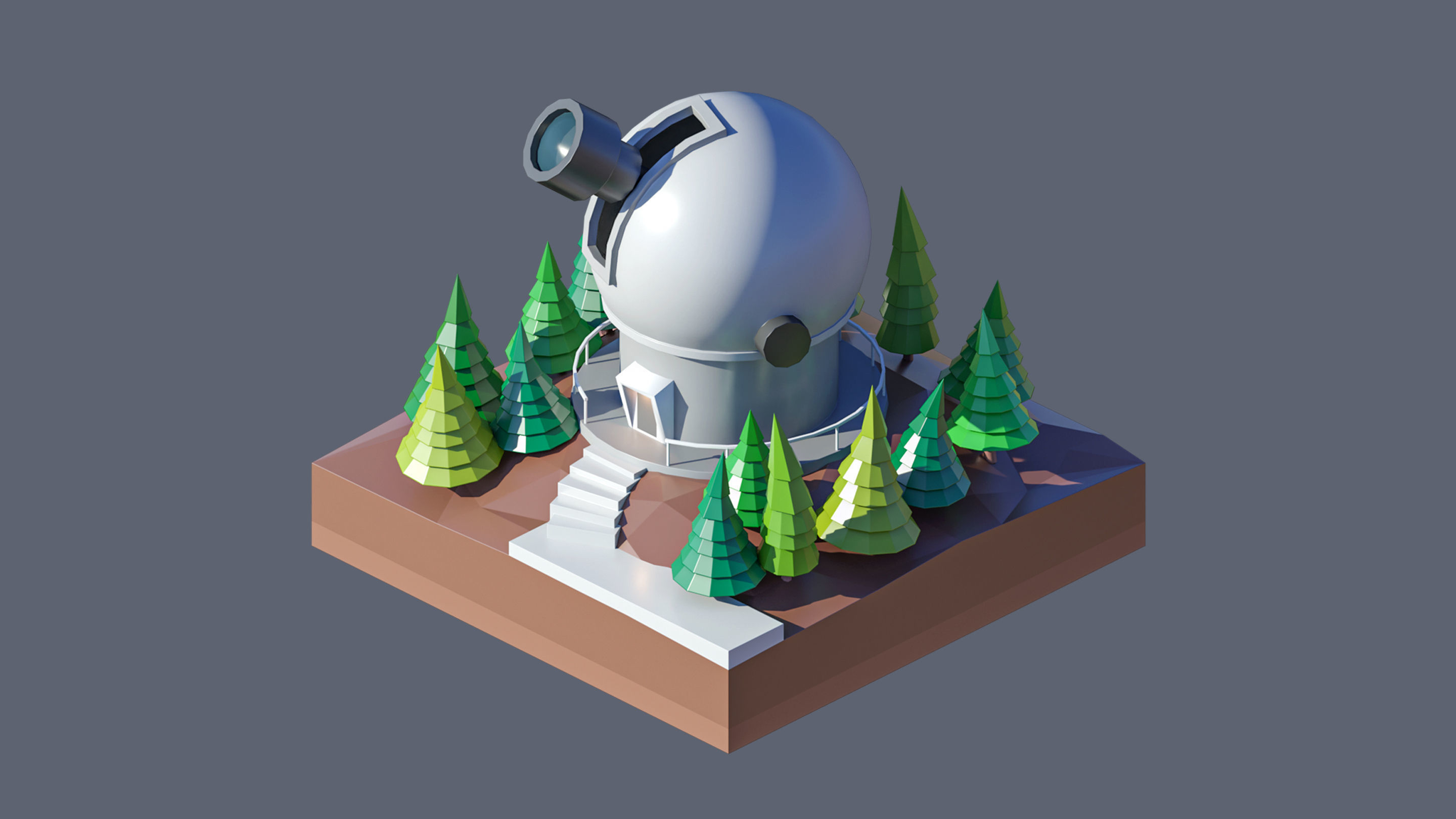 land 72A Low-poly 3D model_2