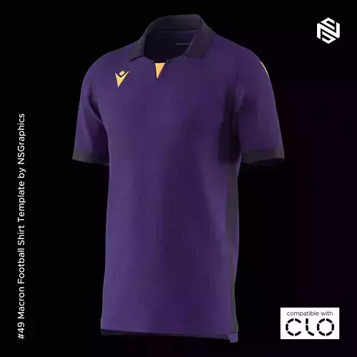 Macron Football Shirt for CLO3D-Marvelous Designer