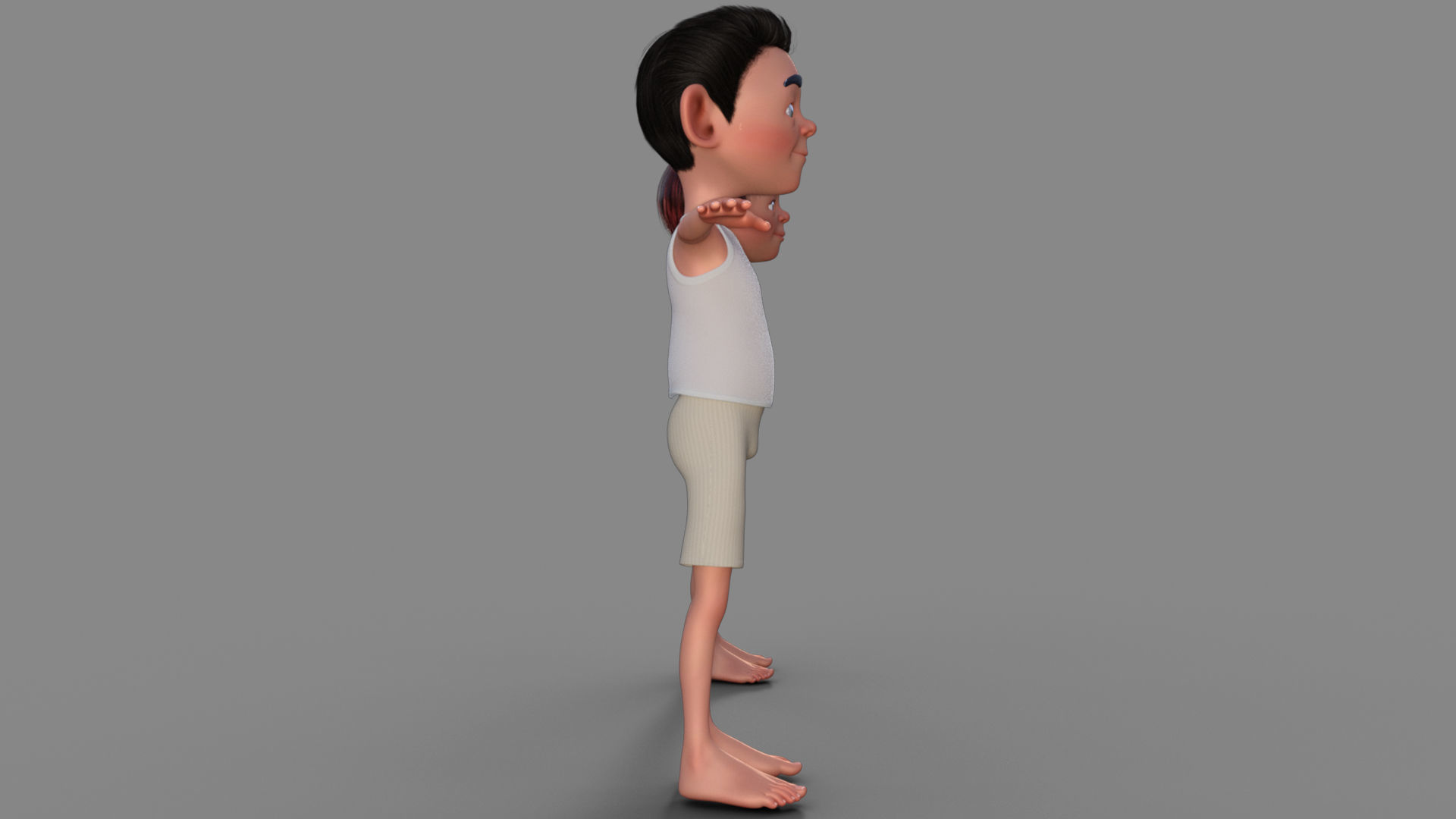 Cartoon Boy and Girl 3D Model 3D model_18