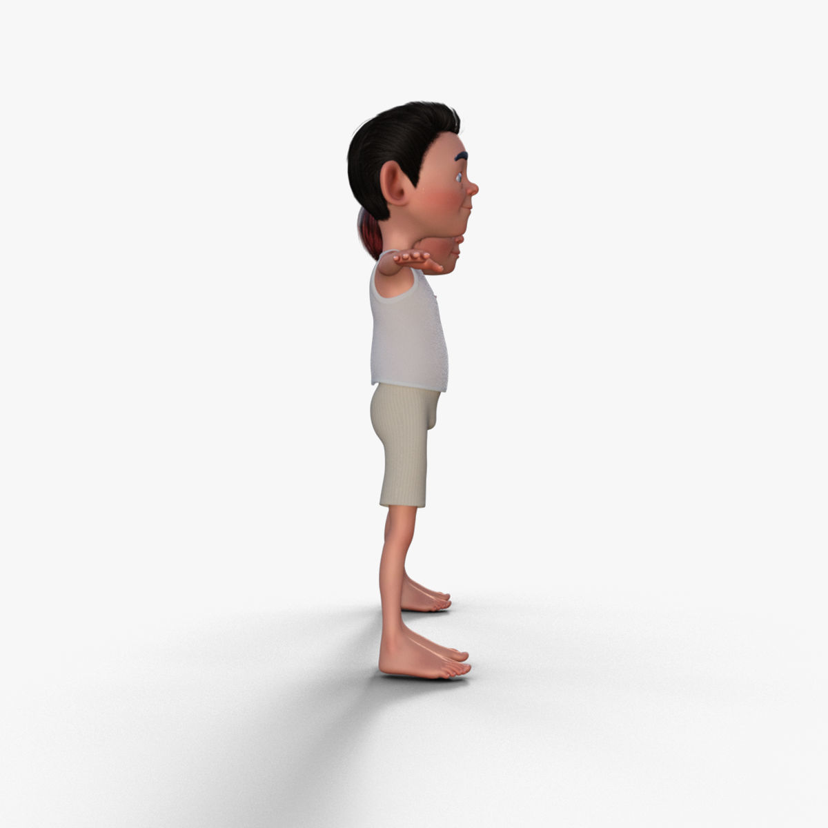 Cartoon Boy and Girl 3D Model 3D model_6
