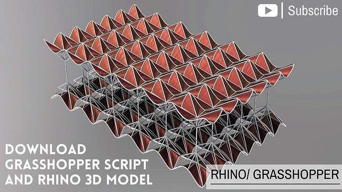 Parametric Structure Facade Grasshopper Script Rhino 3d model 3D model
