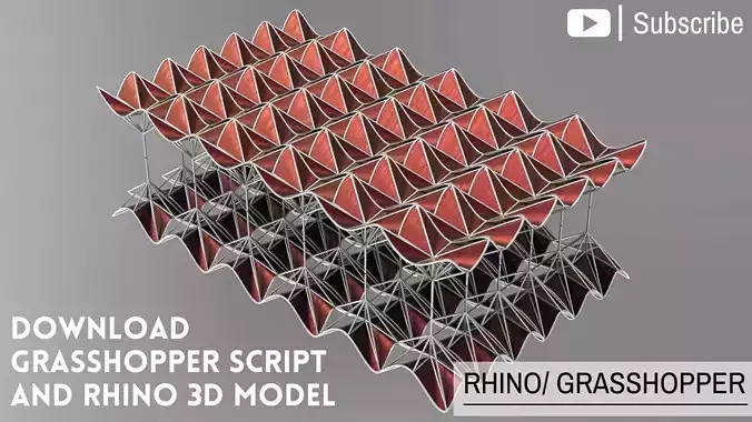 Parametric Structure Facade Grasshopper Script Rhino 3d model 3D model