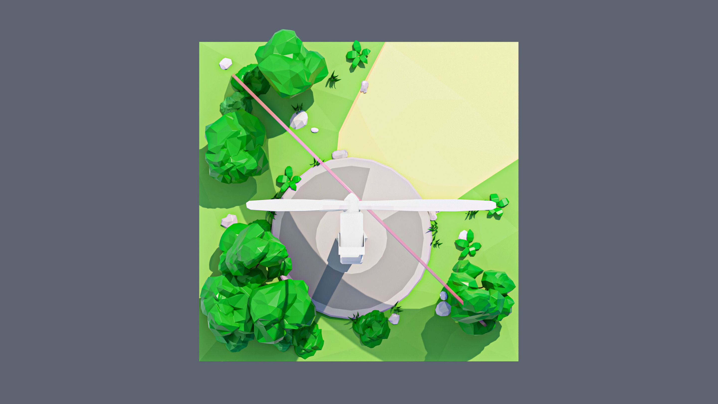 land 76A Low-poly 3D model_4