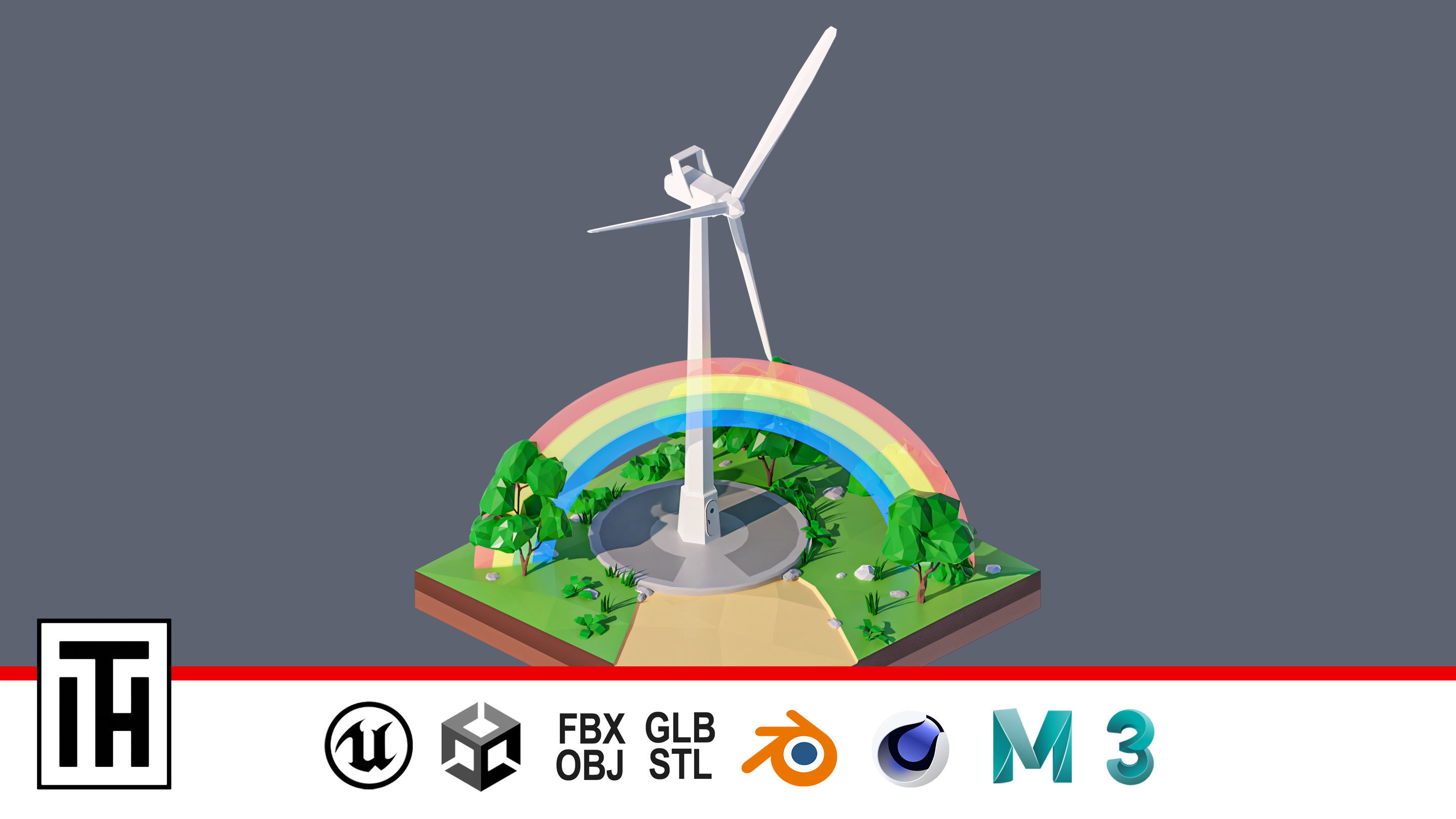 land 76A Low-poly 3D model_1