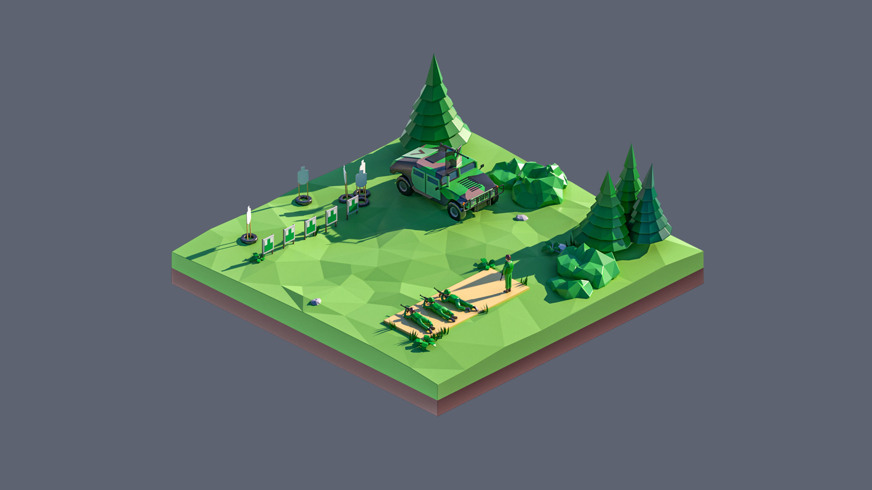 land 78A Low-poly 3D model_2