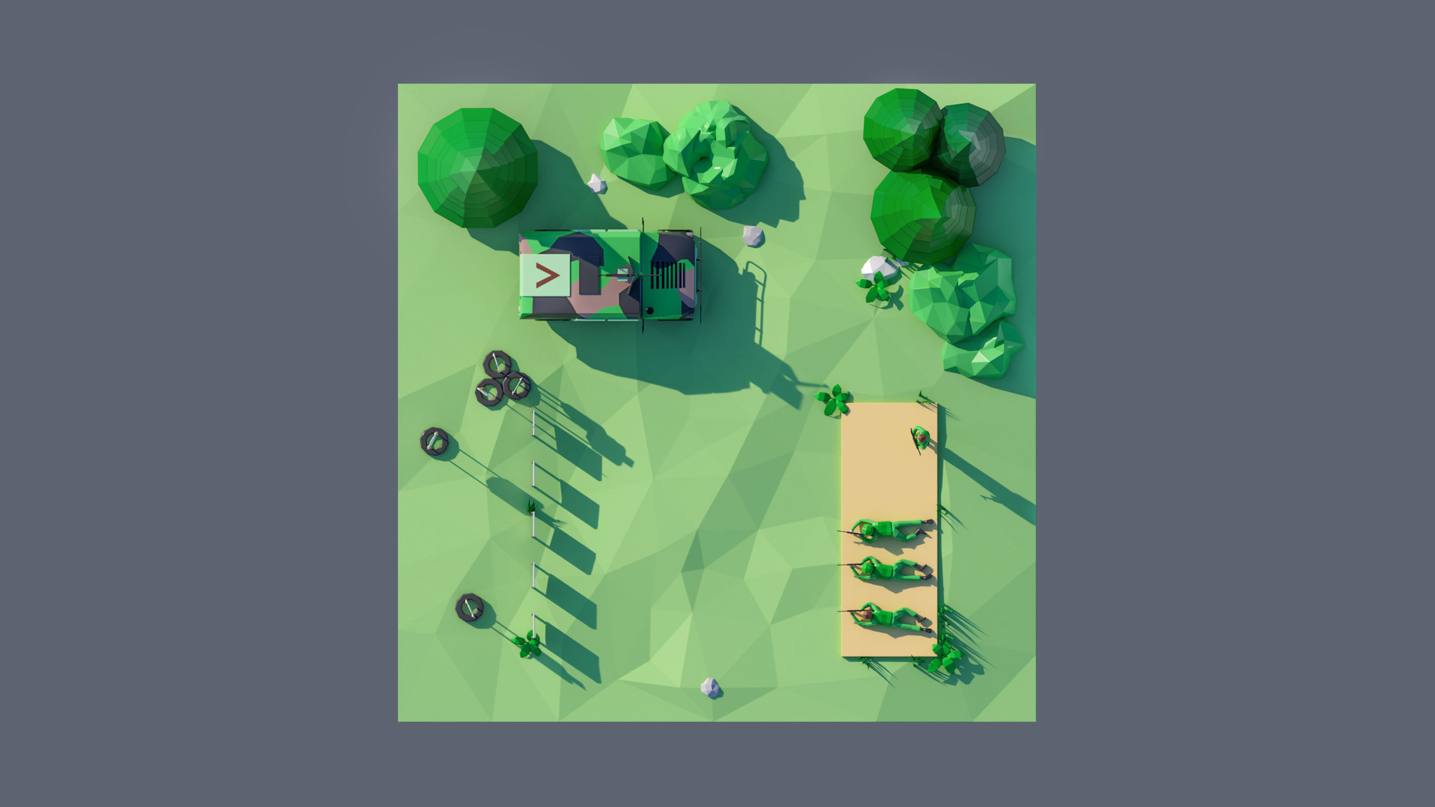 land 78A Low-poly 3D model_4