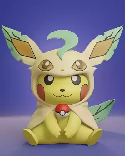 Pokemon - Pikachu Cosplay Poncho Leafeon