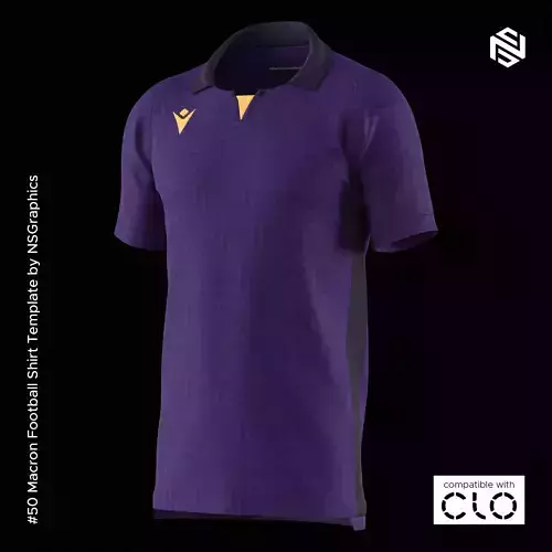 Macron Football Shirt for CLO3D-Marvelous Designer