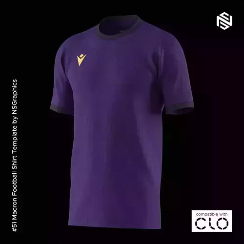 Macron Football Shirt for CLO3D-Marvelous Designer