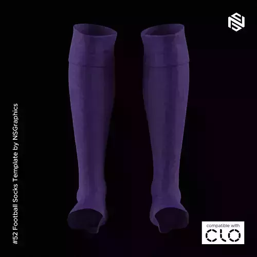 Football Socks for CLO3D-Marvelous Designer