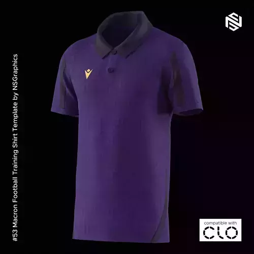 Macron Training Shirt for CLO3D-Marvelous Designer