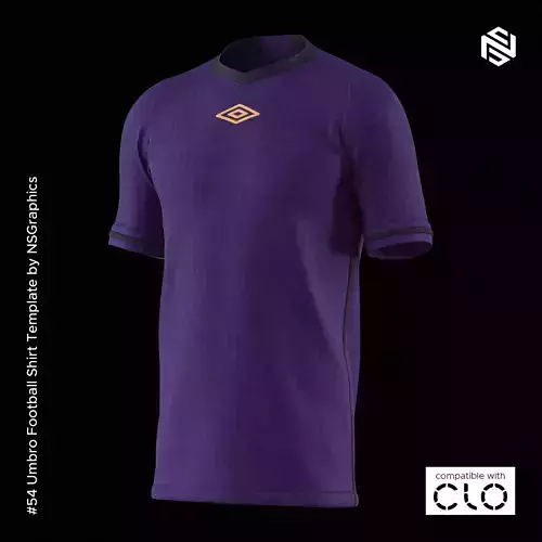 Umbro Football Shirt for CLO3D-Marvelous Designer