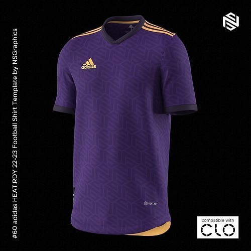 adidas HEATRDY 22-23 Football Shirt for CLO3D-Marvelous Designer 3D model