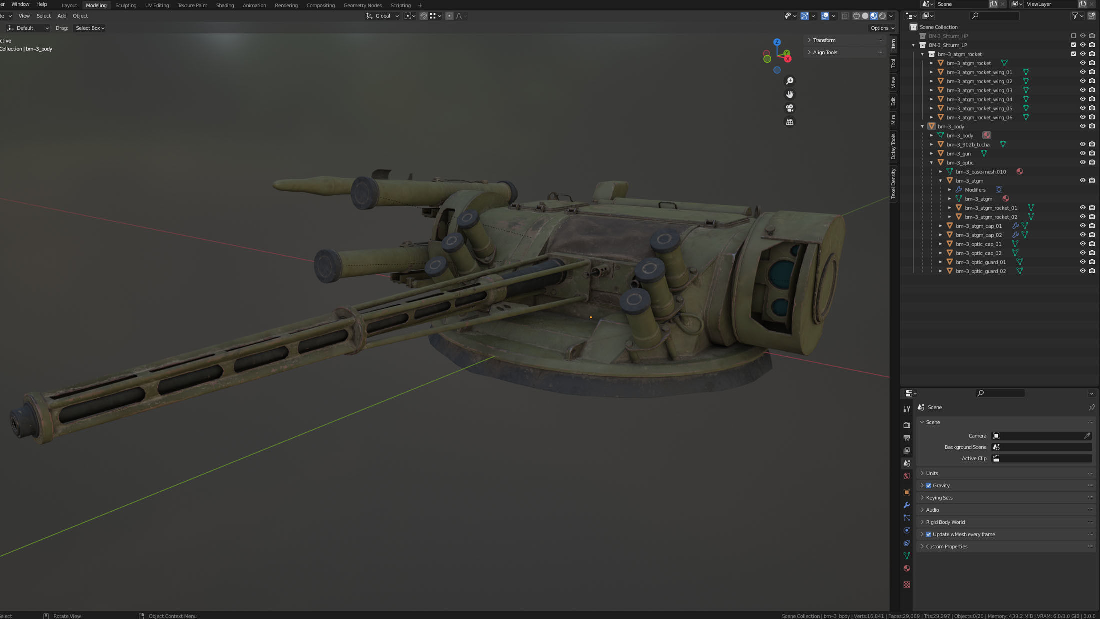 BM-3 Shturm Ukrainian Fighting Module Low-poly 3D model_15