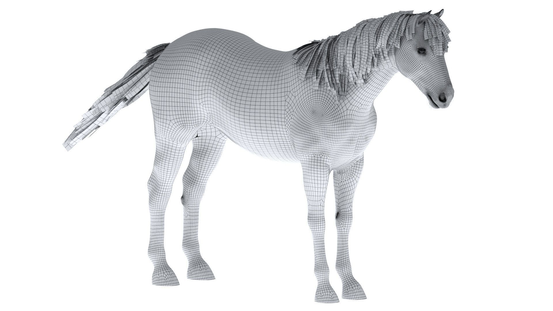 Horse Rigged Low-poly 3D model_18