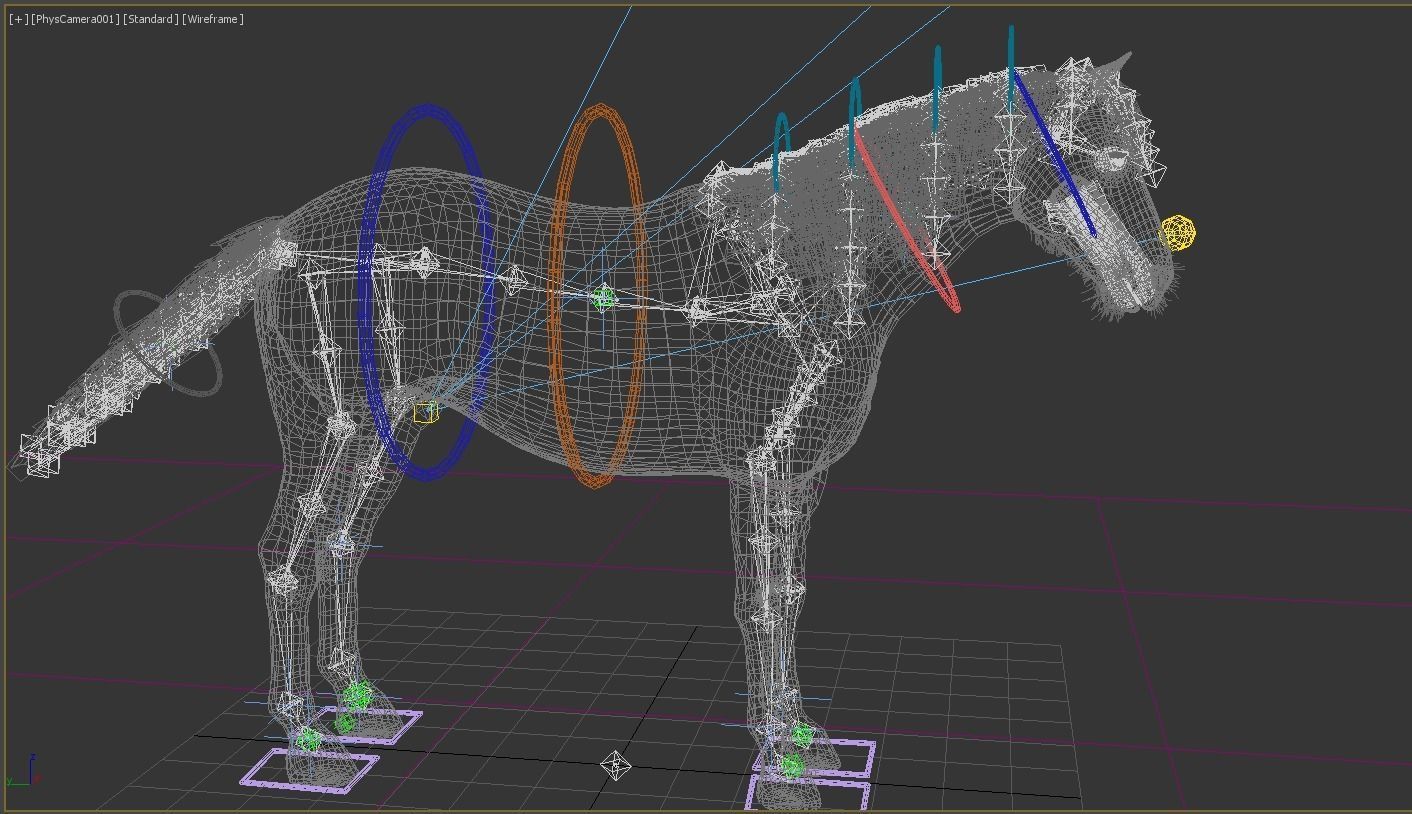 Horse Rigged Low-poly 3D model_14